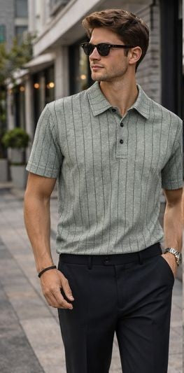 Men’s Premium Button Polo Shirt - House Of Brand