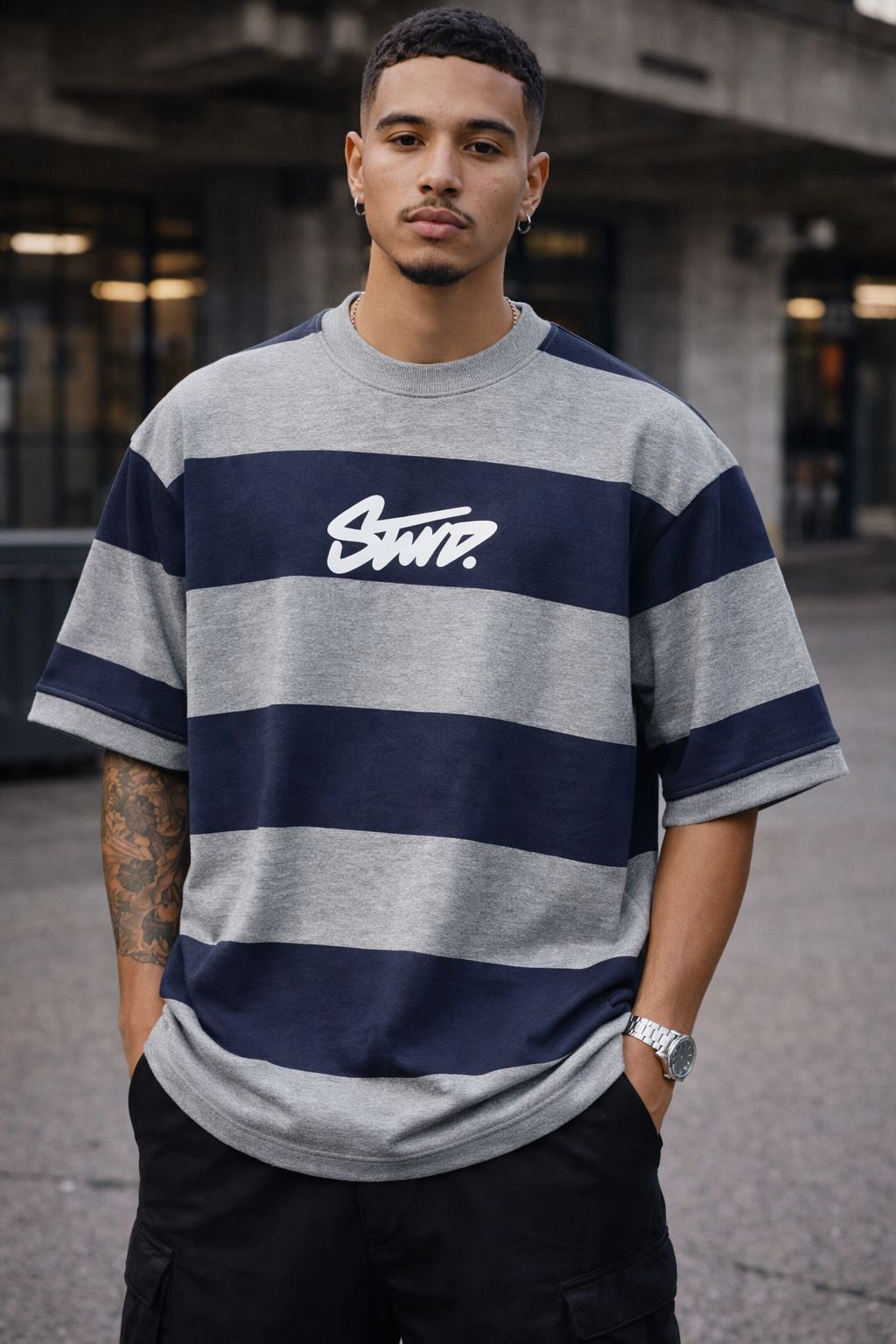 Men's Oversized Streetwear T-shirt - Relaxed Fit Casual Tee