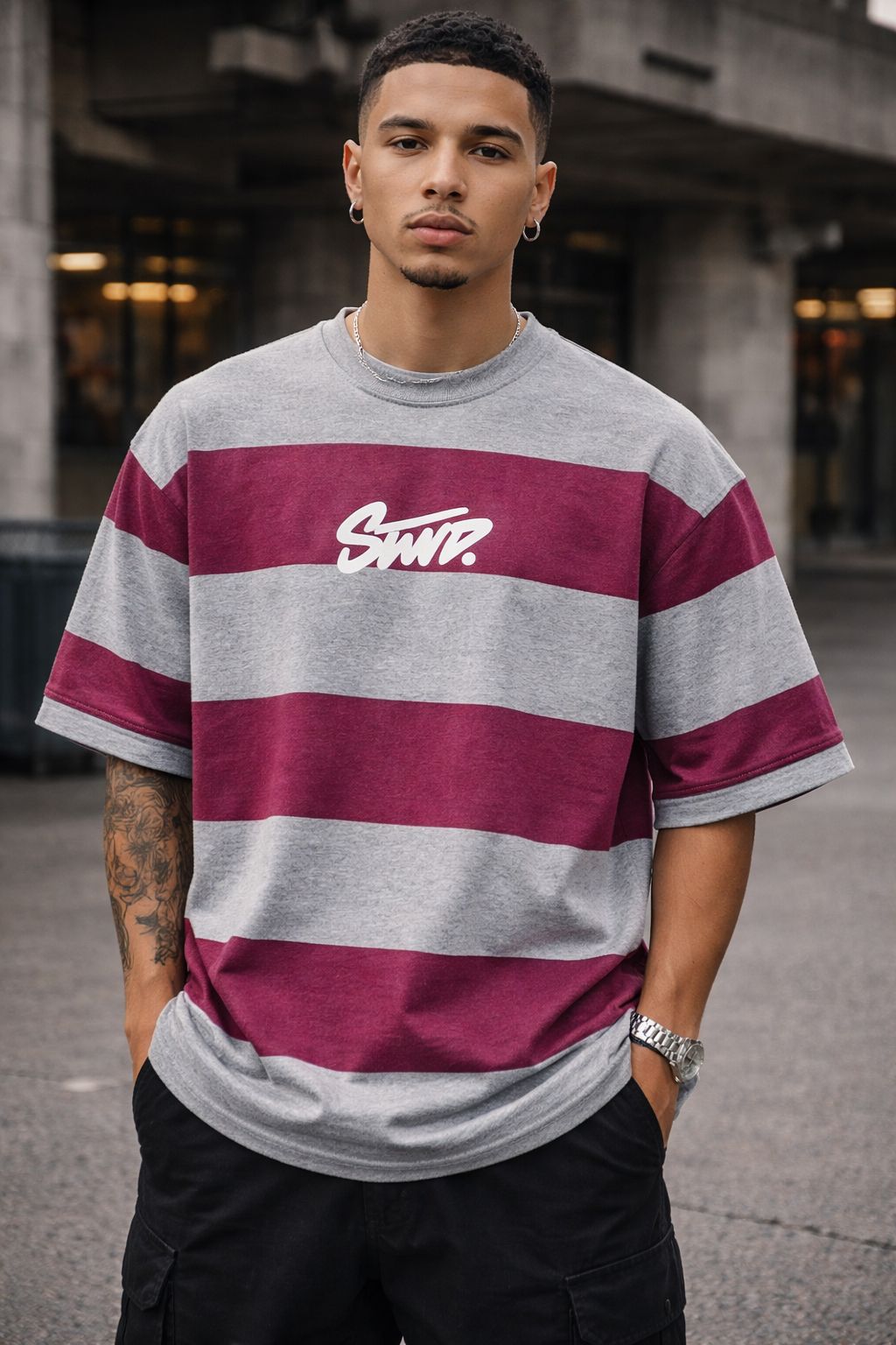 Men's Oversized Streetwear T-shirt - Relaxed Fit Casual Tee