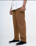 Premium Textured Smart Trouser – Rust Brown