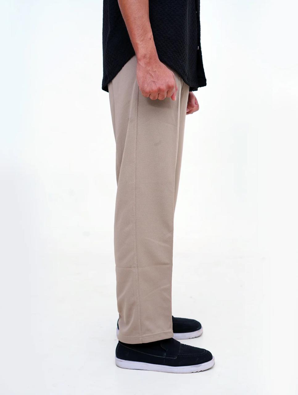 Premium Textured Smart Trouser – Beige
