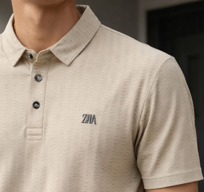 Premium Waffle-Knit Polo