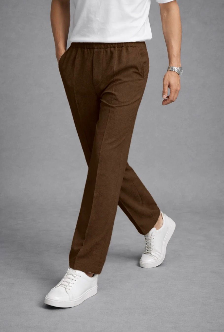 Elite Series Textured Trousers – Brown