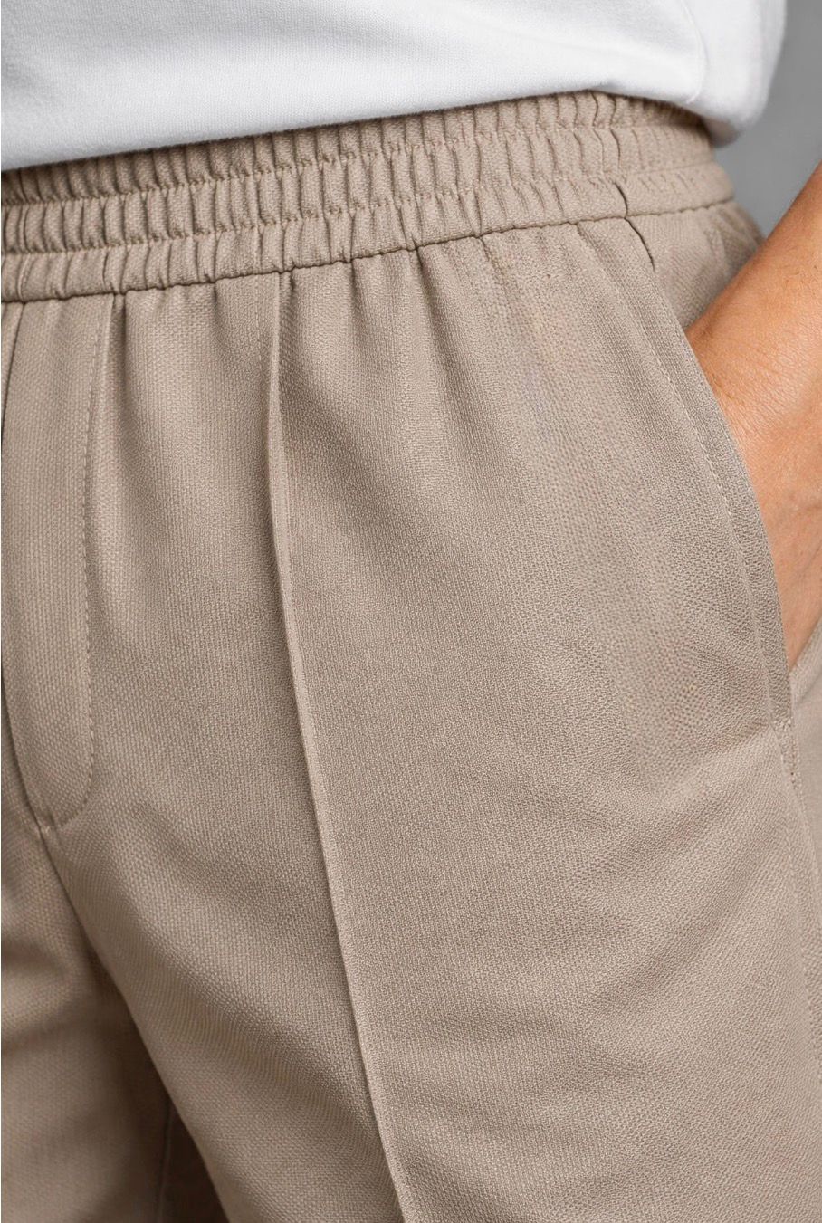 Elite Series Textured Trousers – Beige