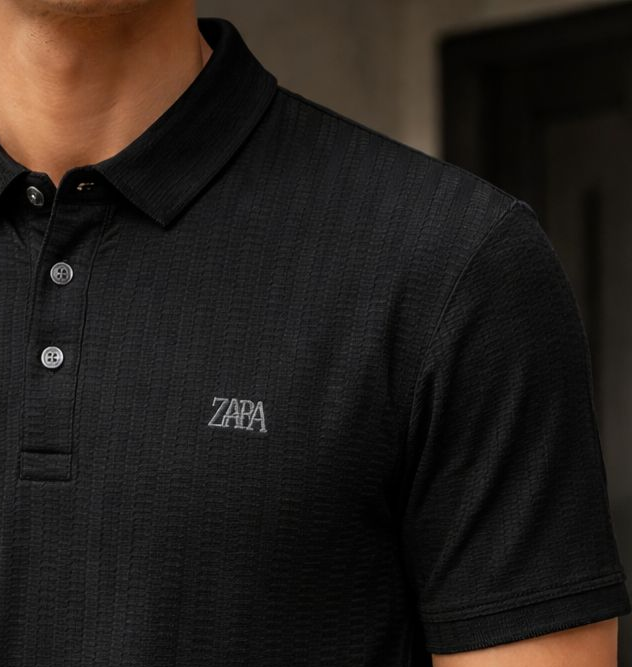 Premium Waffle-Knit Polo